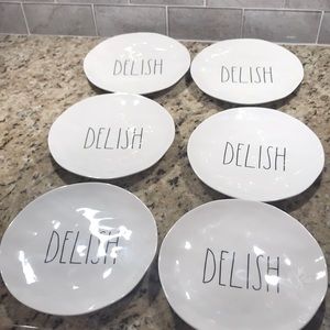6 Rae Dunn delish melamine Plates